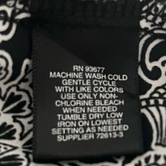 Liz Claiborne Career Petite Black And White Blouse Sz Petite Large - Picture 4 of 4